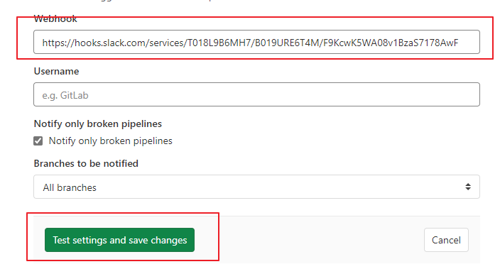gitlab slack notification