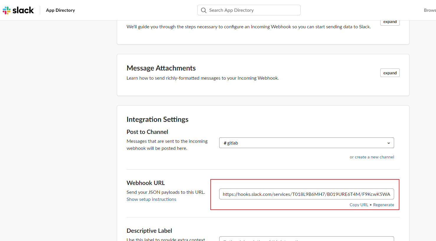incoming webhook add