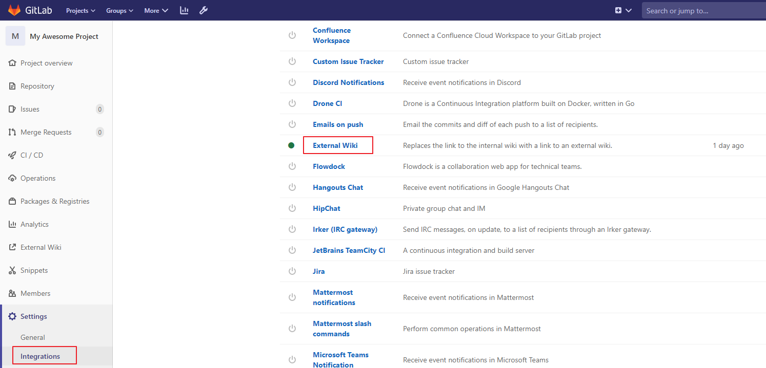 external wiki on