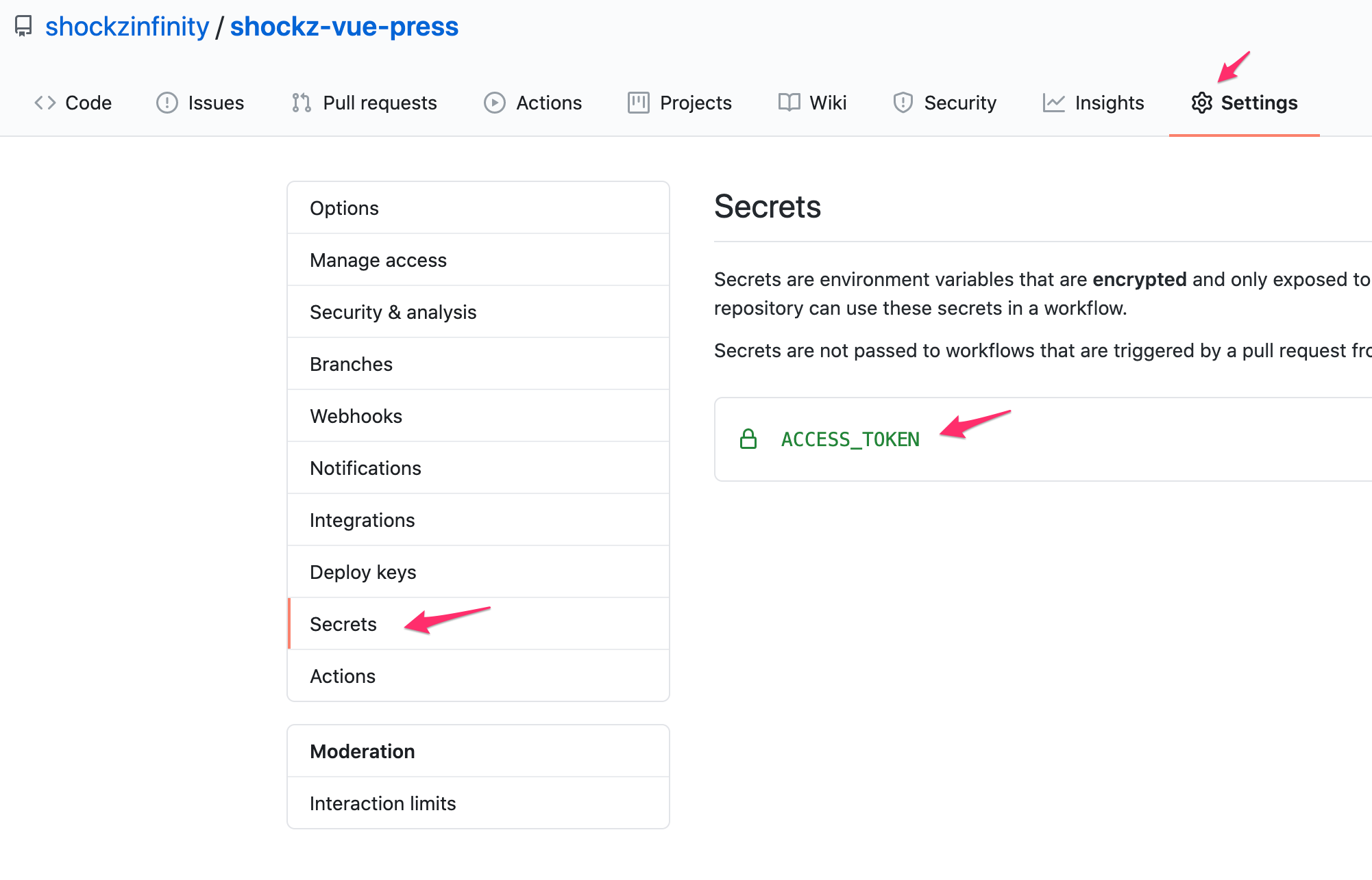 vuepress.github.actions